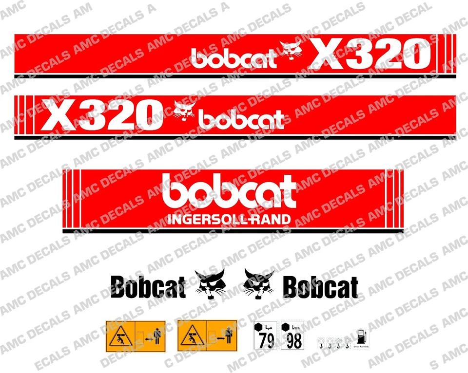 BOBCAT X320 Mini Bagger Aufkleber Set - Bild 1 von 1