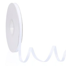 White Grosgrain Ribbon 1/4" X 50 Yards Solid Color Double Faced Wedding