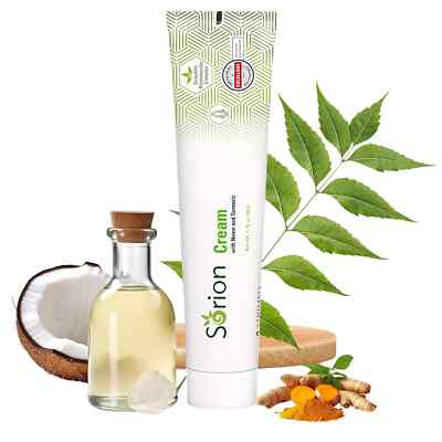 Sorion Cream for Psoriasis and Ayurveda Skin Care & Coconut Oil, Neem, Vitamin E