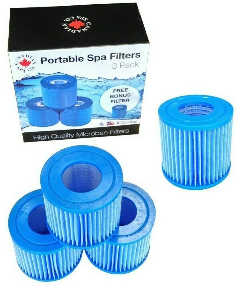 Portable Filter 4pk for Canadian Spa Swift Current with Silver Ion -with M-pleat