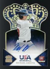 2015 Panini USA Baseball Crown Royale Silver Signature Michael Amditis 29/99