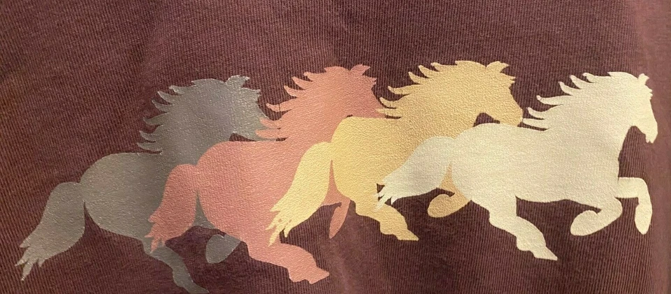 Wee Winter Woollies by Flap 快乐棕色马长袖 8 码 100% 棉 — 第 2/4 张图片