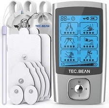 TEC.BEAN 24 Modes TENS Unit Muscle Stimulator Rechargeable TENS Machine 8 Pads
