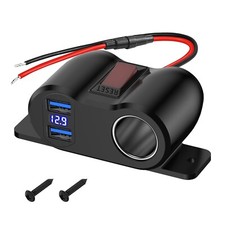 12V Car Cigarette Lighter Socket Splitter Dual USB Charger Power Adapter Outlet