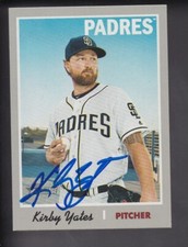 2019 Topps Heritage * KIRBY YATES * San Diego Padres Signed Card (SIP106)