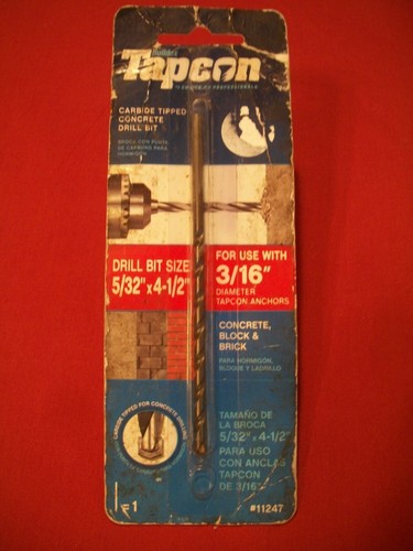 Tapcon Carbide Tipped Concrete Drill 