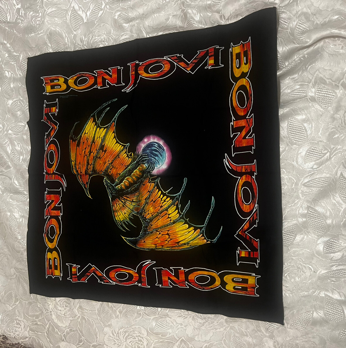 Bon Jovi ‘These Days ’ Headband 1995 Bandana Brokum Offical Merchandise