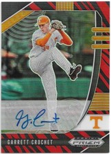 2020 Panini Prizm Draft Picks GARRETT CROCHET Auto Tiger Stripe Prizm /25
