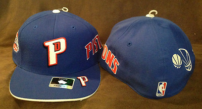 Detroit Pistons Reebok Fitted Hat NBA Elements Blue Authentic Throwback Size 7 