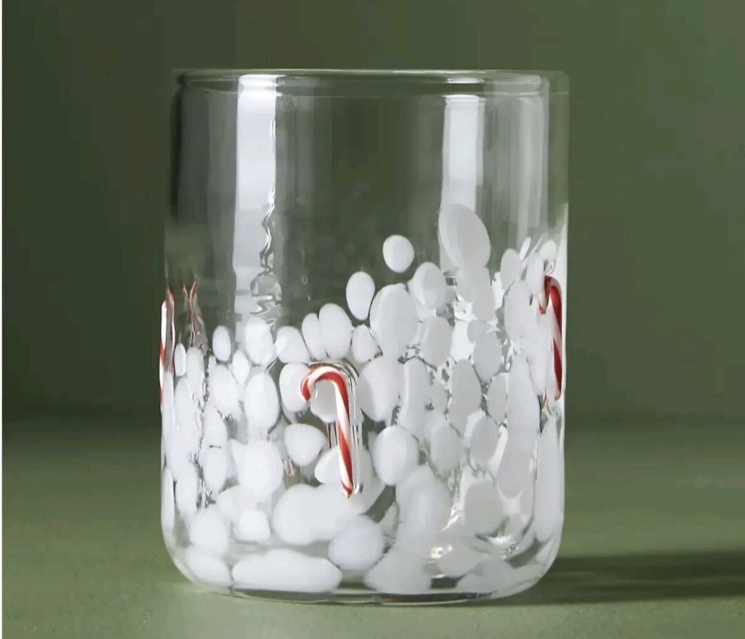 Anthropologie Set of 4 Festive Icon Juice Glasses Holiday New In Boxes