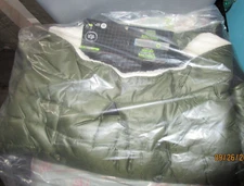 NEW 4XL Silver Paw Easy Fit Dog Jacket Sherpa Collar 26-29"L 36-40"W ARMY KHAKI