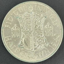 Great Britain George VI 1940 Silver Half Crown Good Lustre Coin
