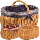 Shopping Basket Selection Wicker Basket WIKLER Car Basket Wicker Fabric Liner Basket NEW