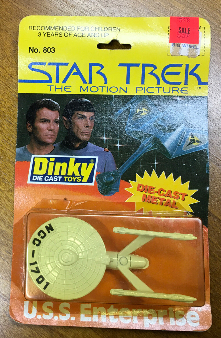 VINTAGE 1979 STAR TREK DINKY TOYS USS ENTERPRISE # 803 IN BLISTER