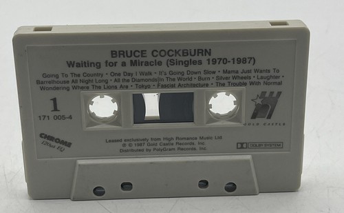 Canada Import: Bruce Cockburn, Waiting For A Miracle (Audio Cassette Tape, 1987) - Picture 4 of 8