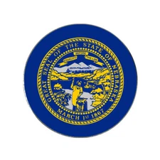 Nebraska State Flag Golf Ball Marker
