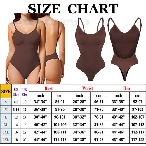 Slim Shapewear Bodysuit Women Tummy Control Snatched Racerback Full Body Shaper - Picture 25 of 27