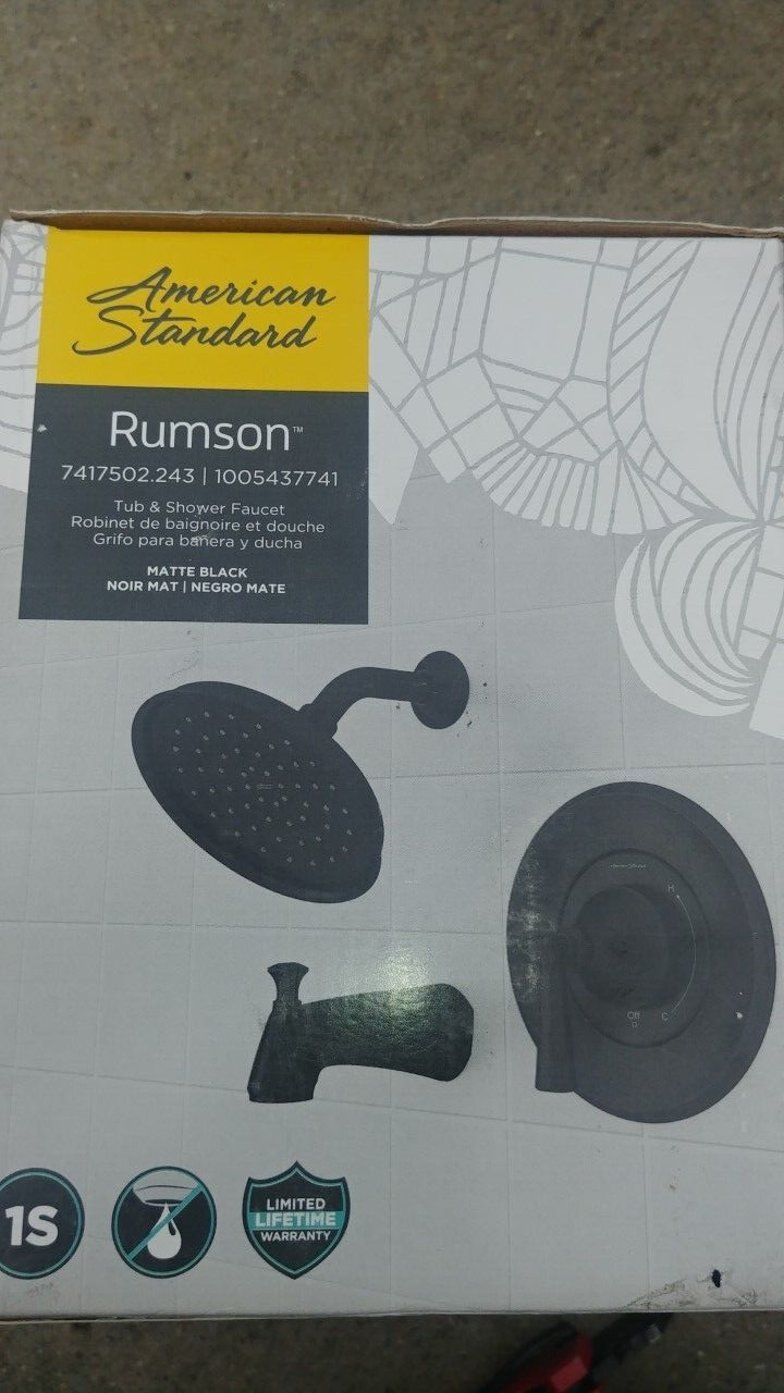 American Standard 7417502.243 Rumson Tub/Shower Faucet in Matte Black