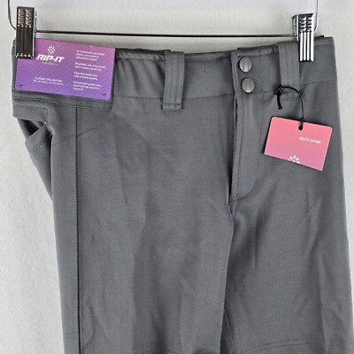 Softball Pants RipIt 4-Way Stretch Softball Pants Classic Girls Large Grey NEW
