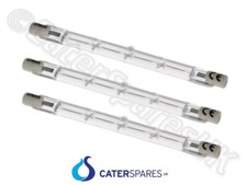 3 X HEATED GANTRY HEAT LAMP 120MM LONG BULB 300 WATT SINGLE JACKETED GANTRY 230V