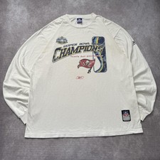 Vintage Tampa Bay Buccaneers Shirt Mens 2XL White NFL Super Bowl XXXVII Reebok