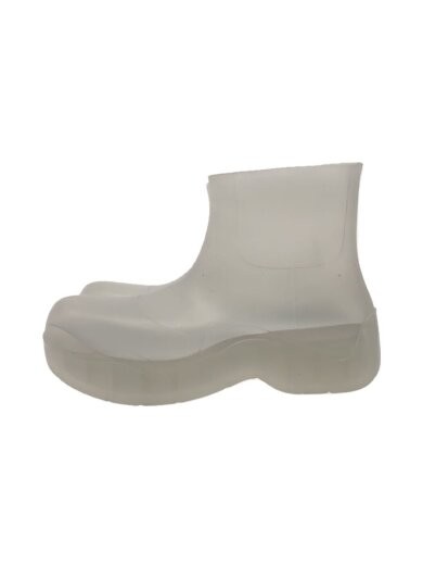 Bottega Veneta White Clear Rubber Paddle Boots Size 44 H2987