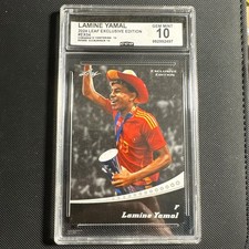 2024 Leaf Exclusive Lamine Yamal Gem Mint 10 Rookie Card RC Spain Soccer??. rookie card picture