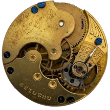 Antique 0s 1897 Elgin Multi Color 7 Jewel Hunter Pocket Watch Movement 109 USA