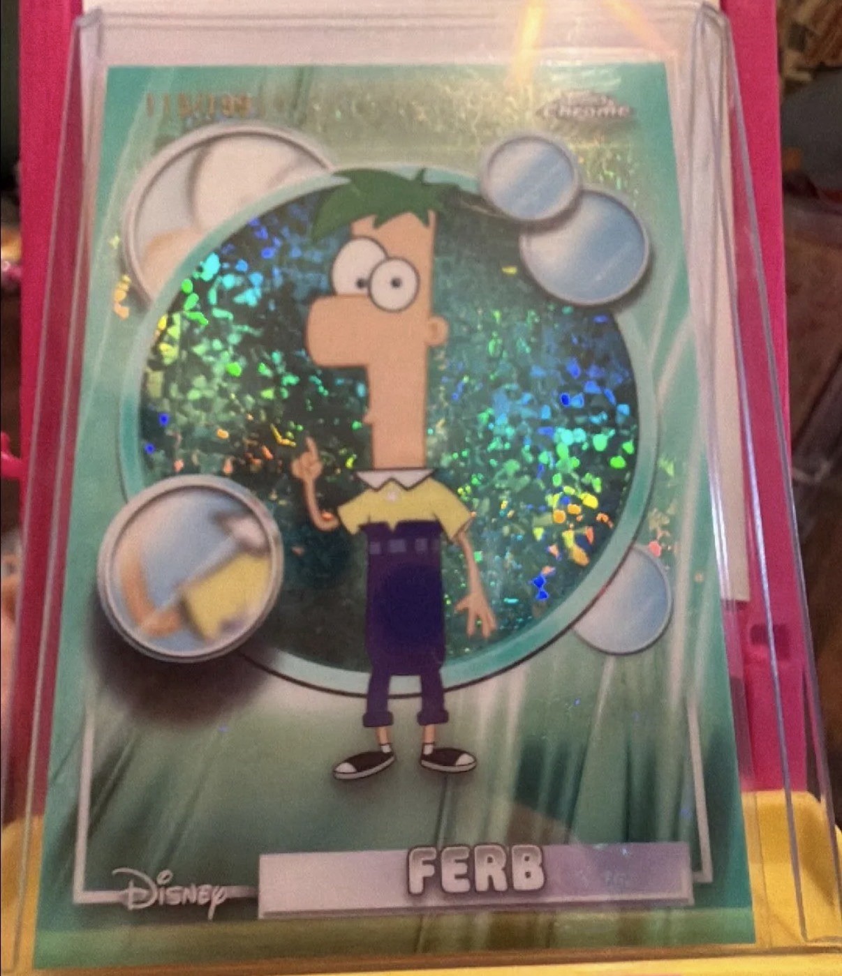 Topps 2026 Topps Chrome Disney Phineas and Ferb Ferb #116 115/99 Serial Numbered