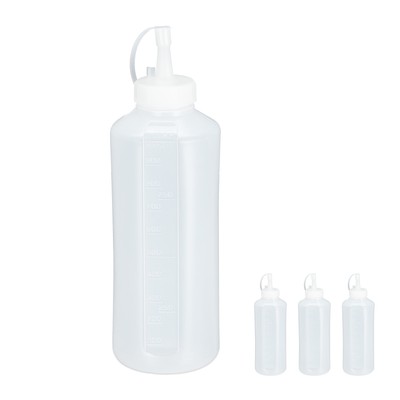 Quetschflasche Saucenspender Dosierflasche transparent leicht Spritzflasche