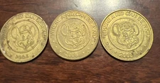 2006 Chuck E. Cheese's Token Lot Of 3