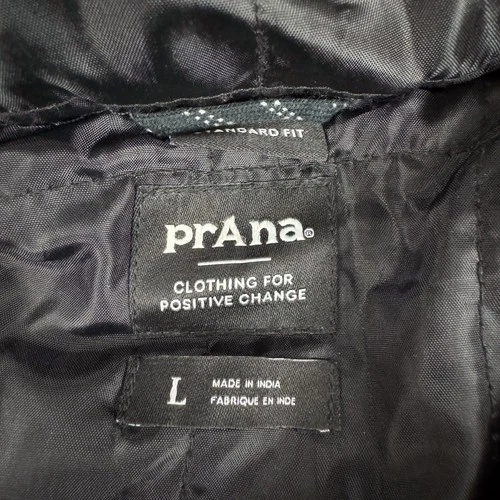 prAna Asgard Jacket Mens Large Green Black Wool Blend Plaid Hooded Shirt 196451 image 3