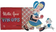 VTG 1950s Dolly Toy Co Mother Goose Pin-Ups Mary Had A Little Lamb Nursery Decor