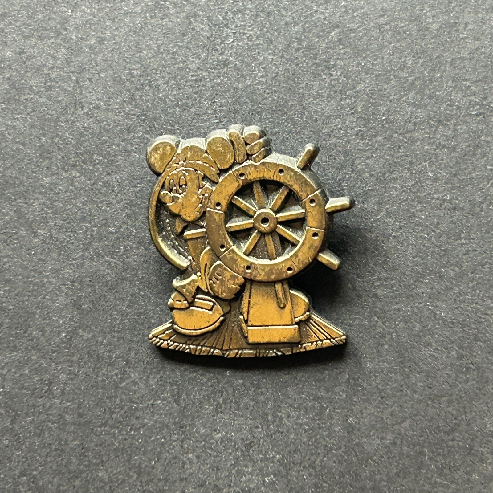 DCL - Helmsman Mickey - Bronze Ship Wheel Disney Pin 3090