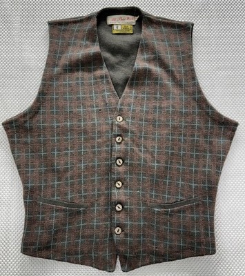 1960 s Lew Ritter Wool Scotland Plaid Wool Vest Men s 