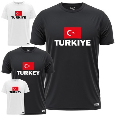 EAKS  Herren T-Shirt ''Türkiye / Turkey'' Fahne Flagge Türkei Fanshirt Fußball