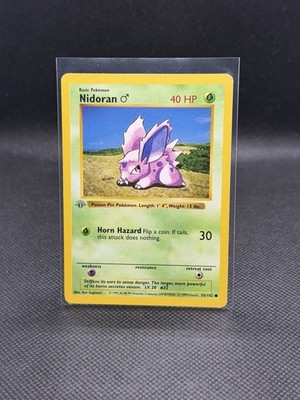 ポケモンカードゲーム Nidoran&Nidorino 1st edition shadow less Nidoran 1st Edition Gray Stamp Shadowless #55 055/102 Base Set LP