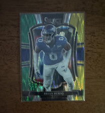2025 Panini Select Football Brian Burns Giants Prizm Premier Level #194