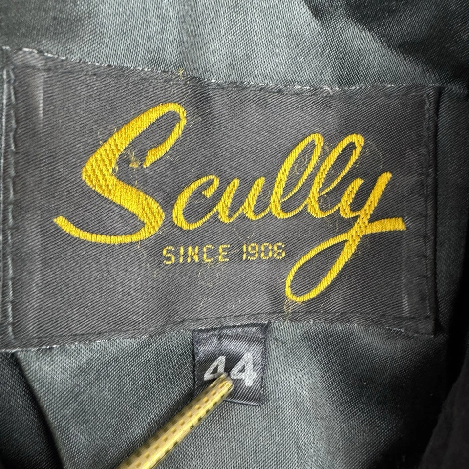 Vintage Scully Jacket Mens Size 44 Black Boar Suede Fringe Western Cowboy READ - Image 2 of 4