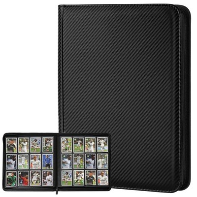 Trading Card Binder 12 Pocket, GERMUN PU Cover Card Binder for 720 Cards, Tradin