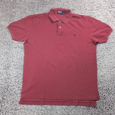 Polo Ralph Lauren Shirt Men Large Red Polo Preppy Classic Short Sleeve Casual