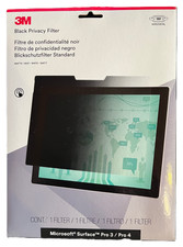 New 3M Black Privacy Filter for Microsoft Surface Pro 3 Pro 4 PFTMS001