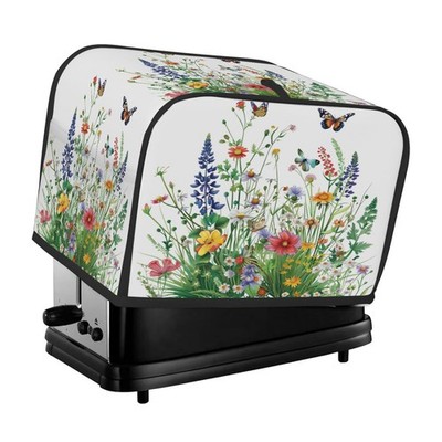 Beautiful Flowers And Grass 2 Slice Toaster Cover Dust And Fingerprint Bread ...