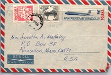 GOLDPATH: Poland cover 1970 to USA airmail CV902_P18