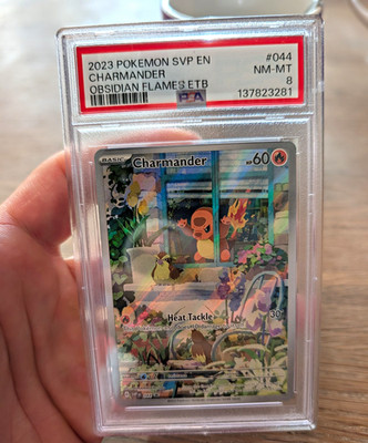 2023 Pokémon Charmander SVP Promo #044 Holo EN Obsidian Flames ETB PSA 8