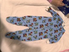 1984 Vintage Mickey Mouse Sleeper Pajamas Walt Disney Babies