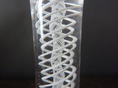 ANTIKE GEORGISCHE EIMERFORM WEIN DRAM GLAS MULTI SPIRAL AIR TWIST STIEL H 16 CM