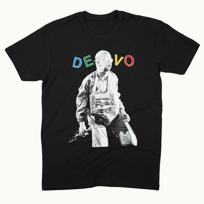 Devo Band Boogie Booji Boy Live Shirt Short Sleeve Black Unisex S-5XL