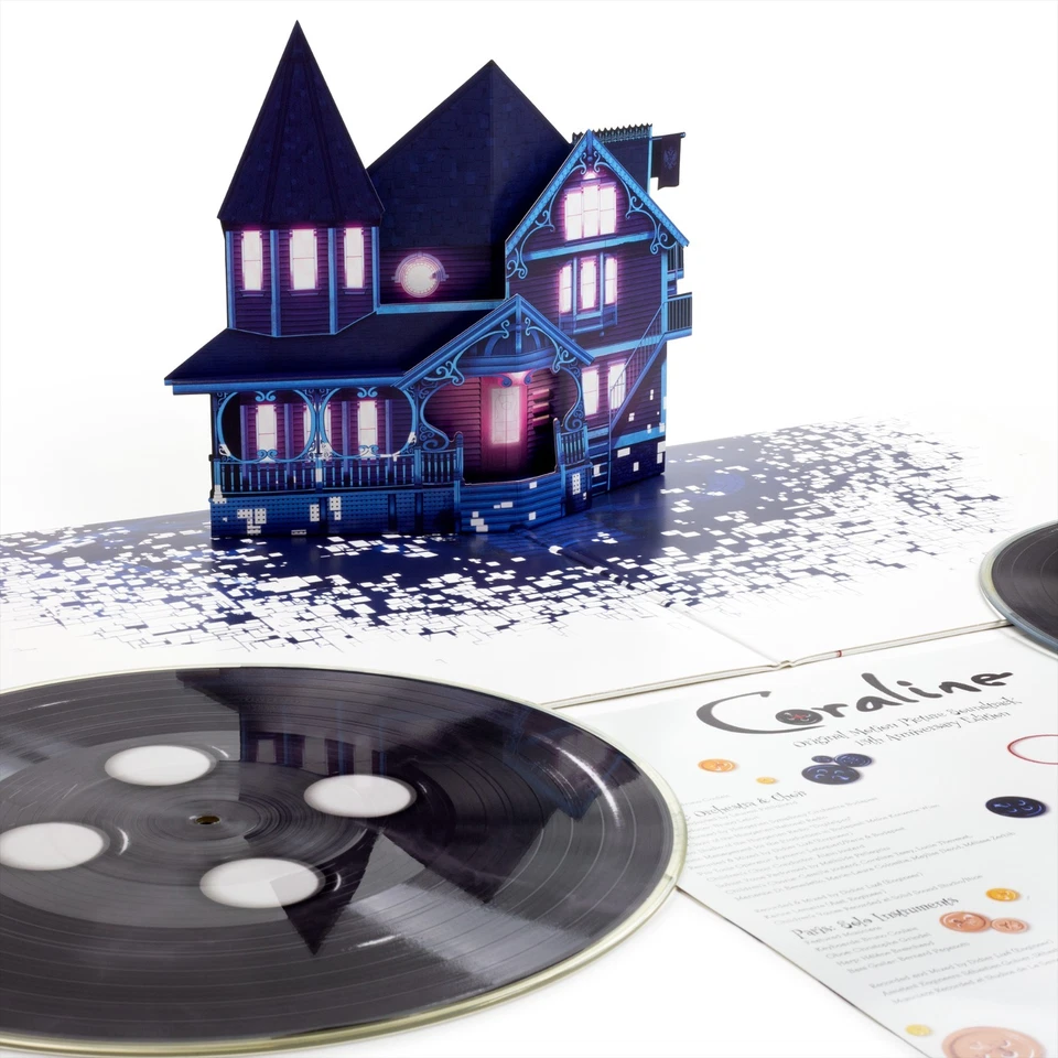 Coraline Original Soundtrack Vinyl 2LP Black Button Limited Edition Picture Disc - Image 2 of 4