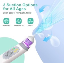 Nasal Aspirator Pro &ndash; Baby Nose Cleaner with Suction, 3 Tips